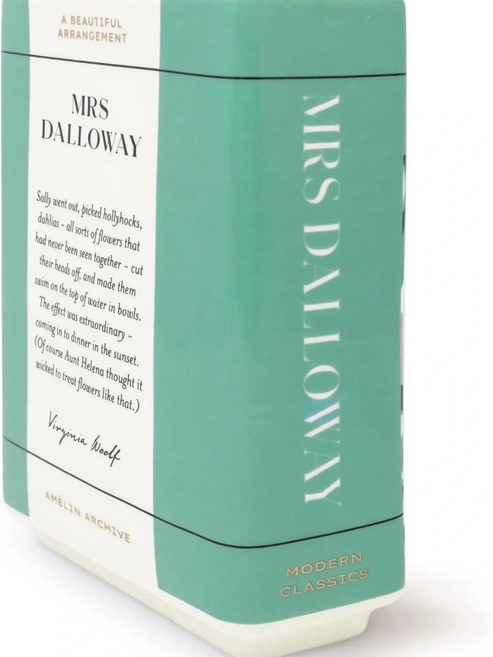 NIB ceramic vase - Mrs Dalloway book